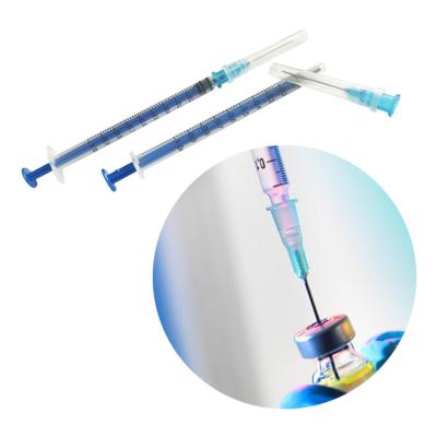 China Hospital Medical CE Approved 1ml 3ml 5ml 10ml 20ml 60ml Luer Lock Vaccine Medical Plastic Slip Disposable Syringe With Needle for sale