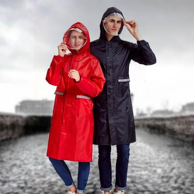 China Promotional Sale PVC Reflectivet Adult Fashion Windproof Raincoat Increasing Waterproof Travel Raincoat for sale