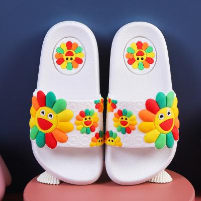 China High Quality Cartoon Beach Children Summer Sunflower Non-slip Soft Bottom Slippers Anti-skidding for sale