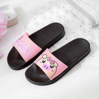 China Indoor Cute Ladies Slippers Men's Couples Sandals And Bath Slippers Summer Anti-slippery Women's Bathroom Slippers for sale