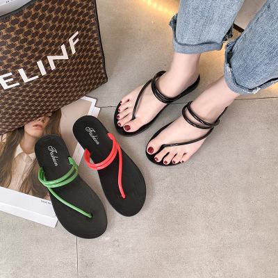 China Anti-slip wholesale custom house slippers black pvc cheap flip flops for women for sale