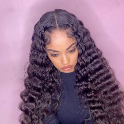 China 40 Inch HD Cheap Curly Hair Full Lace Front Wig, Brazilian Full Lace Hair Wig, 613 Blonde Curly Full Lace Wig With Baby Hair for sale