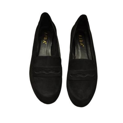 China Autumn Spring Women Oxford Flats Flat Shoes Female Derby Shoes Ladies Casual Plus Size Black Suede Office Outsole Ballet for sale