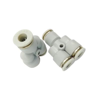 China Industrial Adjustable Pneumatic Sewing Machine Hose Plastic Connector Fittings PVC Pipe Connector For Automatic Pattern Sewing Machine for sale