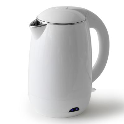 China Selling Products 1.8L Hot White Portable Coffee Tea Rotating Stainless Steel Base 360 ​​Degree Plastic Kettles Electric With Indicator Light for sale