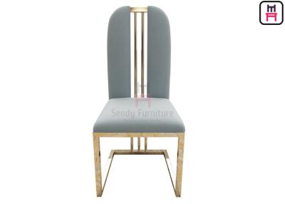 China Goldenes Hoch-hinterer speisender Stuhl-Samt Seat W48 * D42 Rose * H103cm ohne Arm zu verkaufen