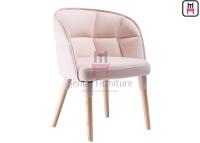 China Grey Fabric Upholstered Dining Chair con los apoyabrazos para el uso del restaurante en venta
