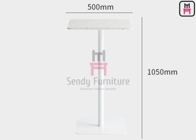 China Terrazzo H105cm Square Restaurant Bar Tables OEM ODM Powder Coating Steel Bar for sale