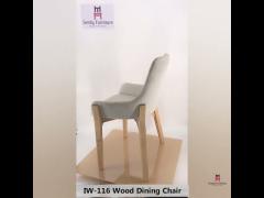 Modern Minimalist Wood Restaurant Chairs Nordic Fabric Seats W43 * D41 * H80cm