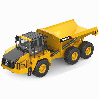 China Huina RC Model 1568 Toys 1/24 Scale Radio Control Toys 2.4G 9CH Alloy RC Dump Truck Vehicle Engineering Car for sale