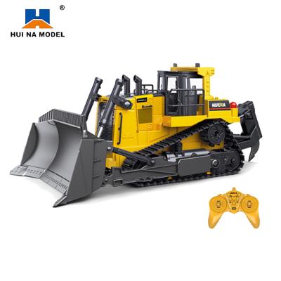 China RC Model Huina 1569 1/16 Scale RC Alloy Bulldozer Truck 2.4G Radio Control Toys 9CH RC Toys 9CH RC Engineering Vehicle for sale