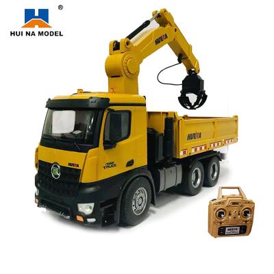 China Huina RC Model 1569 Toys 1/14 Scale RC Alloy Dump Truck 2.4G Radio Control Toys 26CH RC Engineering Vehicle Toys for sale