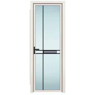 China Sound Insulation Decorative Waterproof Aluminum Glass Small Entrance Foshan Door Frame Simple White Bangladesh India Price for sale