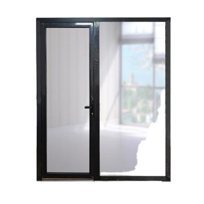 China Sound Insulation Shenzhen Pictures 50 Series Aluminum Alloy Interior Entrance Double Tempered Curtain French Door for sale