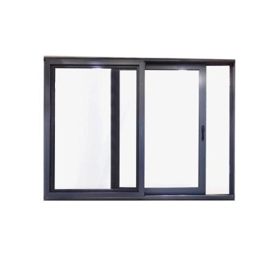 China Folding Window Aluminum White Green Color Glass / Screen Grille Simple Design Sliding Casement for sale