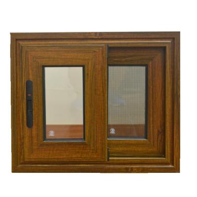 China Folding Screen UPVC Square Half Glass Slide Sliding Window With Mosquito Net for sale