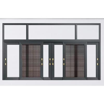 China Folding Screen 3 Panel 3 Track PVC Sliding Tinted European Stained Glass Upvc Window for sale