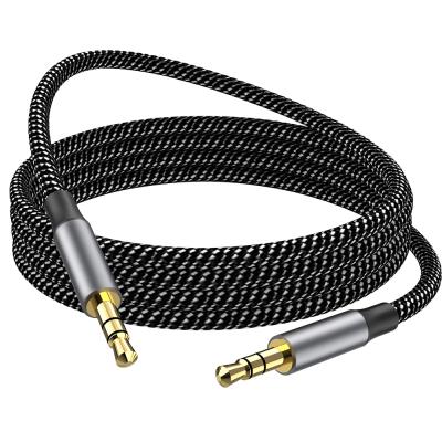 China The aux cord. of Fashionalbe 3.28FT/1Meter 3.5mm to 3.5mm Jack Cable Male aux. audio to nylon aux. Cable Male Braided Stereo Jack Cord For Telephones for sale