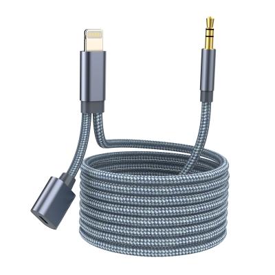 China Offers data transfer speeds of up to 480 Mbps Lighting Cable Audio Splitter with lighting PD female and 3.5 mm audio male for AUX. for sale