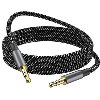 China Fashionalbe cable audio public to aux cord. public 1Meter 3.5mm to 3.5mm Jack Cable Male aux. audio to aux cable nylon braided stereo male for sale