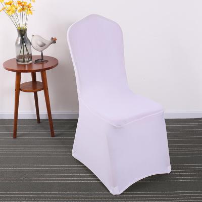 China Simple Cheap White Spandex Banquet Stretch Chair Covers Universal Elastic Stretch Chair Covers Protector For Wedding Banquet Party for sale