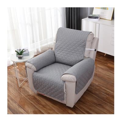 China Modern Recliner Chair Cover Gray Couch Cover Furniture Protector Sofa Slipcover Quilted Sofa Cover for Cats Dogs Kids Pets for sale