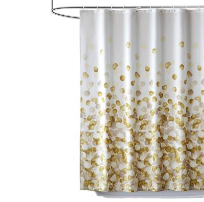 China Amazon Polyester Fabric Machine Washable Waterproof Customized Shower Curtain for sale