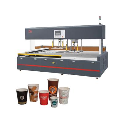 China Full Automatic Factory Double Die Cut Main Coffee Paper Cup Making Machine for sale