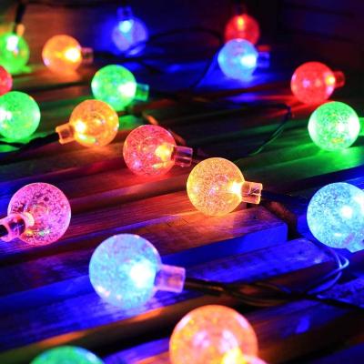 China 8 Solar Clear 30 LED 6.5 Meters Outdoor Waterproof Solar String Light Decoration LED Christmas Holiday Light for sale