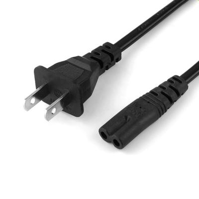 China Hot Selling AC Two Tail 8 Hole 8 Core Two Tail 0.5m 1m 1.5m 2m Usa Consumer Electronics Factory Two Core Flared Pure Copper Power Cord for sale