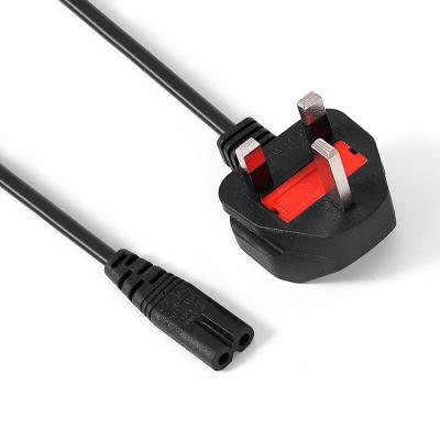 China Popular good quality UK home appliance supplier ps4 power cord replacement plug 8 tail Samsung TV power cord rated 250V 10A for sale