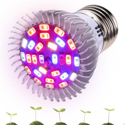 China Seed Starting Cusomik 5730 SMD IR UV Grow Light Indoor Plant 28 Watt GU10 Full Spectrum Bulb Grow Lamp For VEG/Bloom for sale