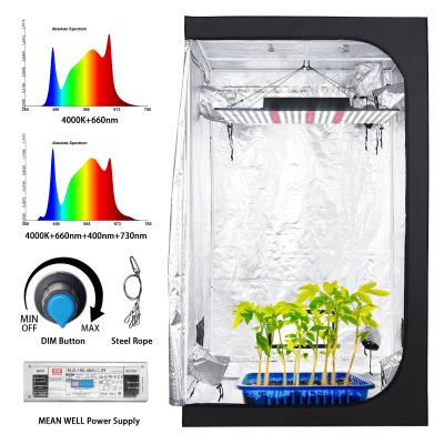 China Seed starting Cusomik 150W 4000K 660nm 400nm 730nm led light grow board with 288 chips dimming panel waterproof plant lamps for sale