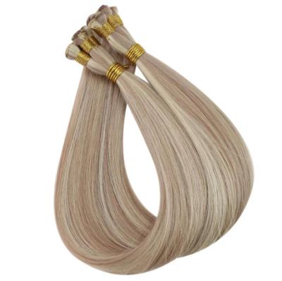 China Hot Sale #18P613 Blonde Human Hair Bundles Handmade Hair Weft for sale