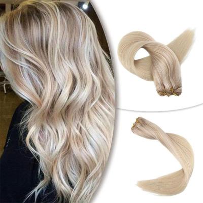 China Wholesale silky straight wave top selling products to double hair 100% remy hair weft raw balayage hair pulled for sale