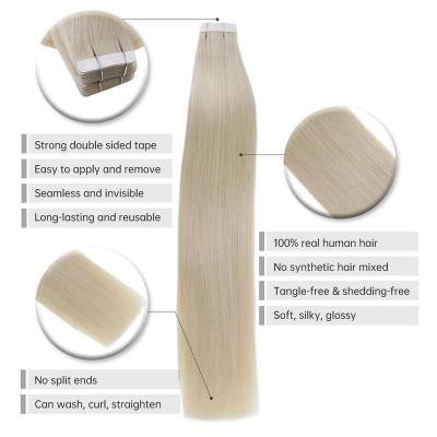 China Russian Silky Straight Wave Ombre Invisible Tape Hair Extensions, Double Remy Cartoon Hair Extensions for sale