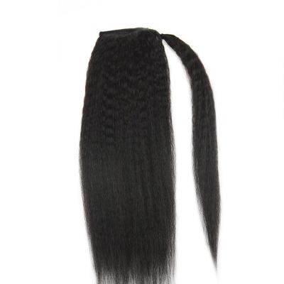 China Wholesale Silky Straight Wave Top Selling Products To Line Hair 100% Raw Pulled Hair Ponytail Hair Extensions for sale