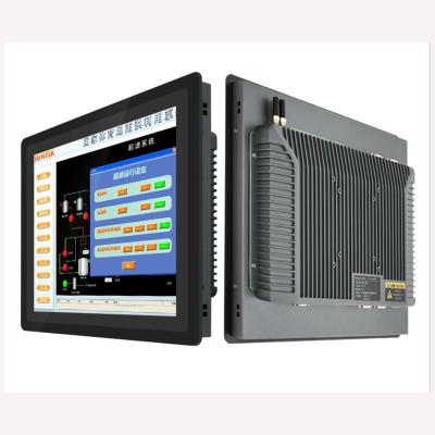 China Industrial Automation 12V 24V 17 Inch Rugged Metal LCD Display Waterproof Touch Screen Embedded Capacitive Monitor with VGA DVI for HMI for sale