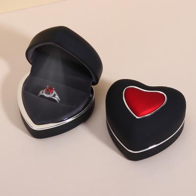 China Phnom Penh Double Heart Makaron Jewelry Box Valentine's Day Gift Wooden Multicolor Ring Necklace Pendant Jewelry Box for sale