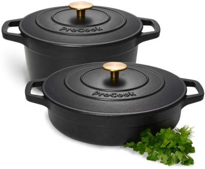 China Sustainable Hot Sale 4pcs Amazon Cooking Pots Cast Iron Sets Cookware Dutch Casserole Oven for sale