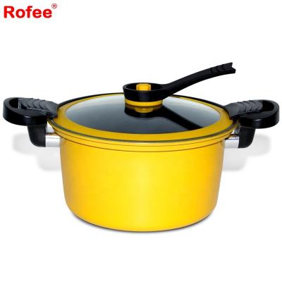 China Viable Non-Stick Low Pressure Cooker Micro Pressure Cooker 24 Cm Pot General Uses For Gas And Induction Cooker for sale