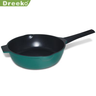 China Durable Cast Iron Stick Die Kitchen Coating Aluminum Non Frying Pan Cookware Frying Pan for sale