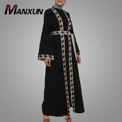 China Islamic Clothing Dubai Middle East Clothing Hotsale Dubai Abaya Elegant High Quality Arabic Open Front Muslim Women Kimono Abaya Hotsale Long Sleeve for sale