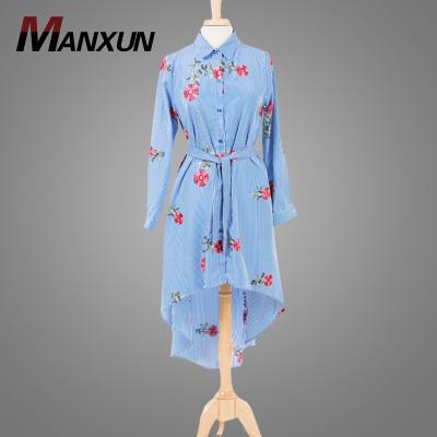 China Hotsale Islamic Clothing Dress Sheath Long Women Elegant Casual Dress Blouse Fashion Clothing Muslim Embroidered Irregular Islamic Tunic Online for sale