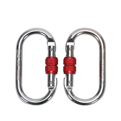 China Alloy Steel Climbing Equipment Best Quality High Strength O-Type Carabiner With Professional To Increase Camping for sale