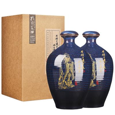 China Ceramic Liquor Bottle 500ml Oldest Chinese Liquor Bottle White Rice Wine Seal Licor Online Vodka for sale