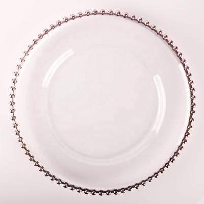 China New Design Disposable Kitchen Accessories Cheap Plain Gold Pearl Plastic Under Plates for sale