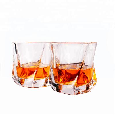 China China Crystal Twisted Whiskey Glass Home/Bar/Restaurant/Hotel Suppliers Lead Free With Luxury Gift Box for sale