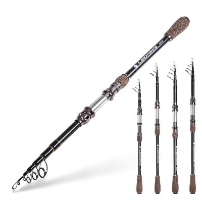 China Carbon Jetshark 1.8m/2.1m/2.4m/2.7m 5-6 Section Cork Handle Carbon Telescopic Spinning Fishing Rod for sale