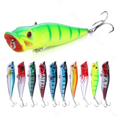 China ABS Jetshark 14colors 9cm 12g 6#Hooks Plastic Hard Bait Popper Lure Fishing Lure for sale